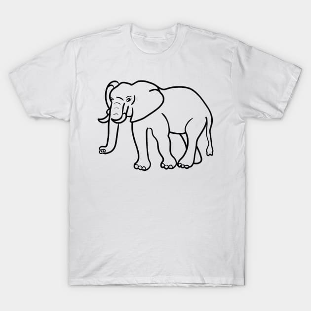 Stick figure elephant T-Shirt by WelshDesigns